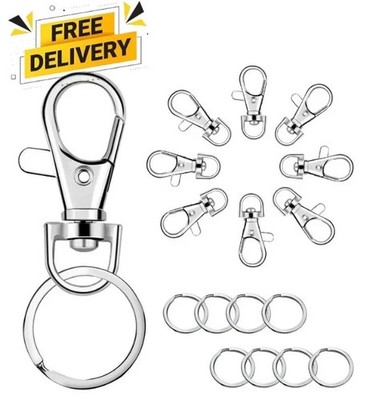 20 Stck. Schlüsselanhänger Haken Clips mit Schlüsselringen für Schmuck Schlüsselband Zum Selbermachen Basteln