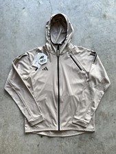 NEW NWT Adidas Hydro Performance Tracksuit Jacket ADULT US MEDIUM Tan Beige  