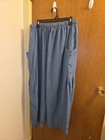 Tarse Womens XL Blue Pants Side Pockets Drawstring Lagenlook Coastal Chic — photo 2