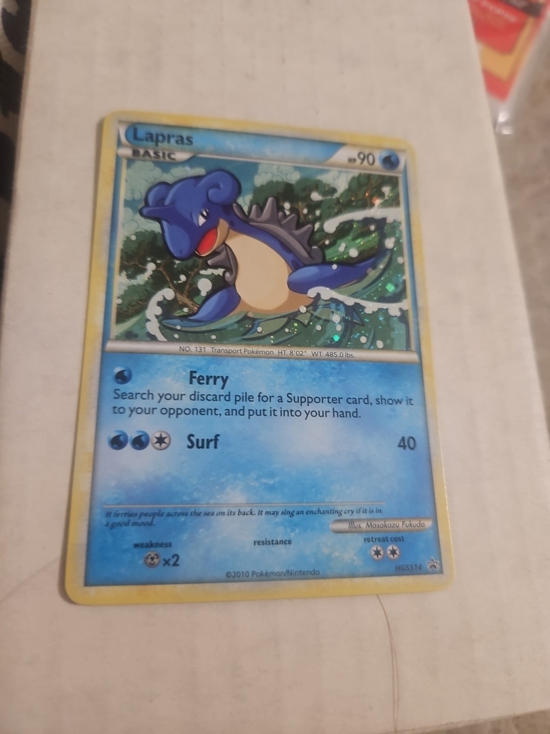 Pokémon TCG Lapras HGSS14 Holo Blackstar Promo HeartGold SoulSilver 2010 MP
