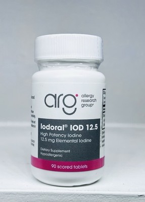 Iodoral IOD-12.5 High Potency Iodone - 90 Tablets- Allergy Research Group-10/27