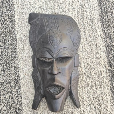 Handgeschnitzte Gesichtsskulptur Kopfmaske aus Holz