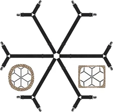 TGOOD Gift for Mum!Sheet Fasteners keepers-Adjustable Elastic Bed Sheet Black 