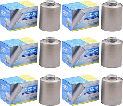 6 Packs 750 Gram Silica Gel Reusable Desiccants Canister, Gun Safe Dehumidifier