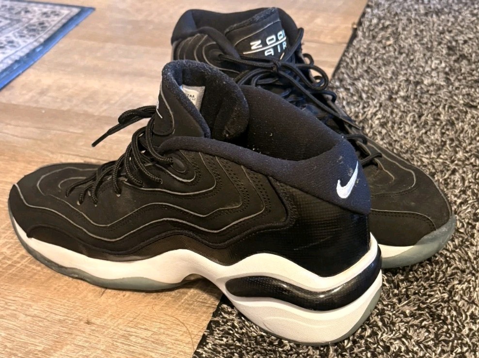 Nike Air Zoom Flight 96 Black White Men's Basketball Sneakers