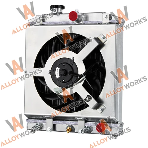 2-Row Radiator Shroud Fan For Honda Civic 92-00 D15 D16 EK EG Acura Integra GS. - Picture 9 of 11