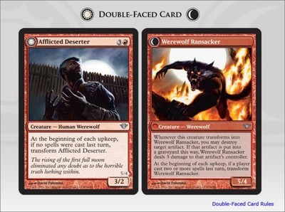 Afflicted Deserter (Werewolf Ransacker) - DA MTG - Light Play