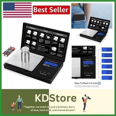 200g Mini Digital Pocket Scale with 0.01g Accuracy - Ideal for Jewelry & Food