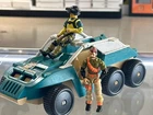 VTG 1993 G I JOE DINO HUNTER Jeep Parts Or Rebuild Rare with figures HTF look