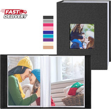 Ywlake Photo Album 4X6 100 Pockets 2 Packs, Small Mini Capacity Linen Photo Albu