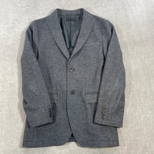 UNIQLO Women's Small Gray Wool Blend Single Breasted Blazer Workwear