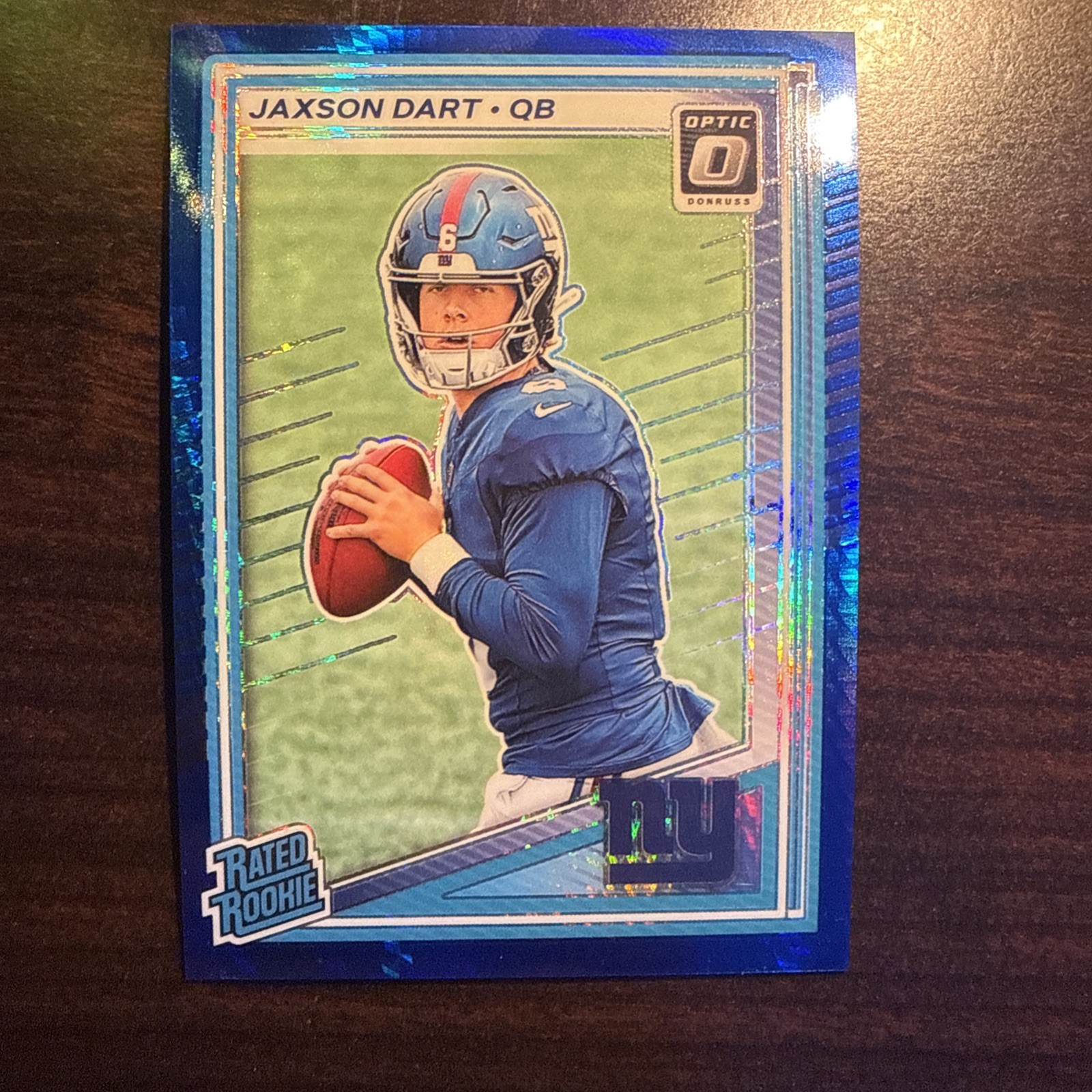 2025 Panini Donruss Optic - Rated Rookie Jaxson Dart #273 Blue Hyper Prizm (RC)