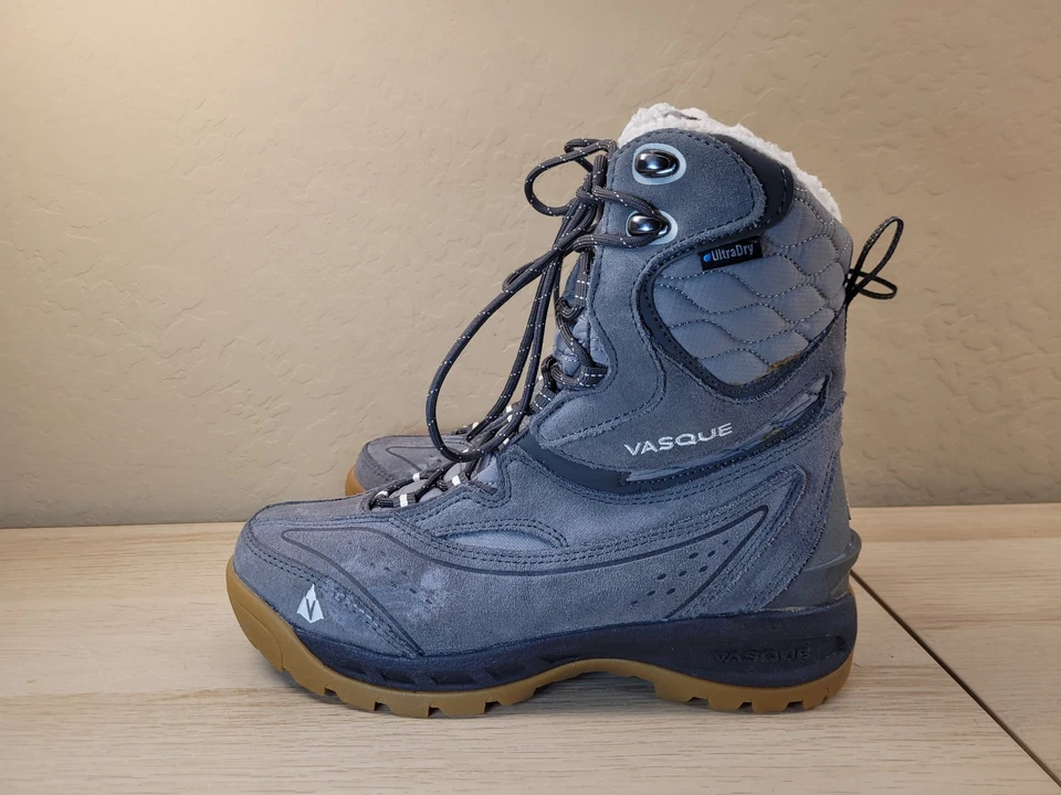 Botas femininas Vasque camurça cinza caminhada 400 gramas Thinsulate 8,5 M - Imagem 2 de 4