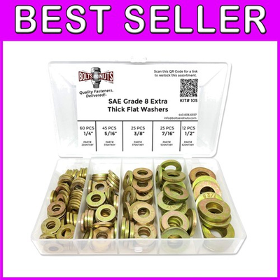 #ad #ad Extra Thick Flat Washer Set 5 Sizes 190 Pieces $75.04