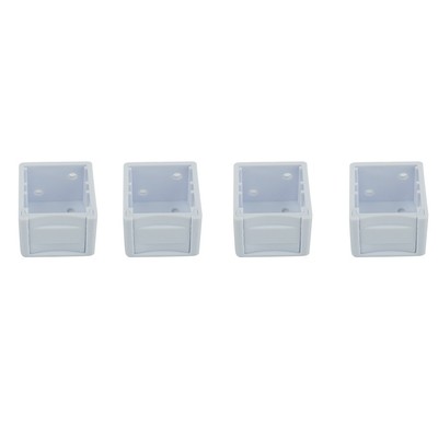 Blinde Klammern Kopfgeländerhalter Kunststoff Low Profile Box 4PCS.Set