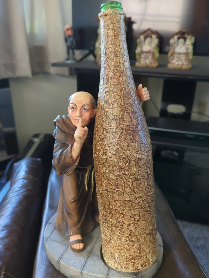 Wine Bottle Holder Monk Figure 10” - Image 2 of 4