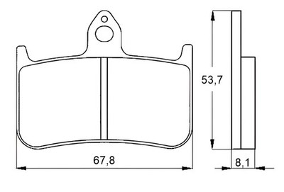 FRONT RECESSED BRAKE PADS FOR HONDA CB 1000 F 1993 > 1997 1 PAIR EV2