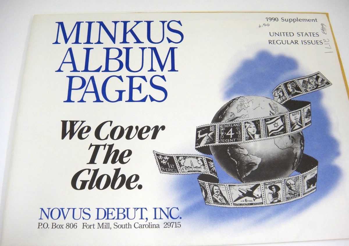 Minkus 1990 United States Regular Issues Stamp Album Supplement  NOS