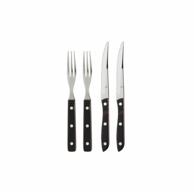 Gense Steakbesteck-Set Old Farmer Classic 4-tlg., Holzlaminat, 18/8 Edelstahl