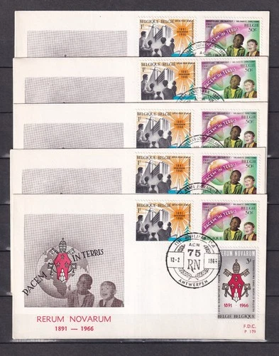 [LG78148] Belgium N°1360/1362FDC Rerum Novaru First Day Cover COB € 11,25 SUPERB