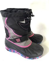 GIRLS Winter Boots Size 5 Black New PINK PRE WALK Temp Rated Ozark Trail