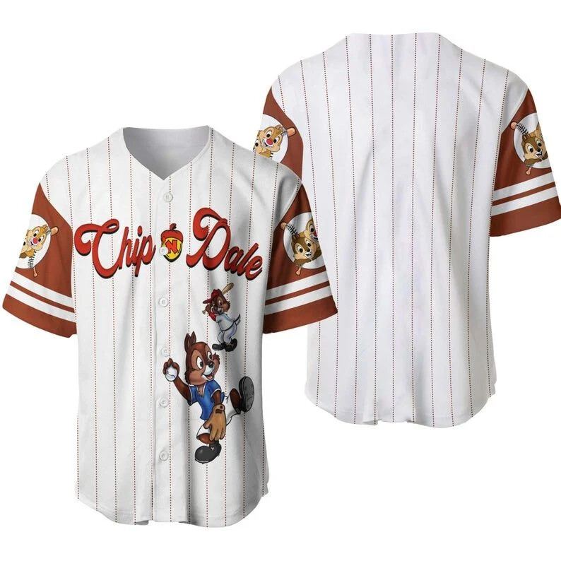Chip And Dale Cartoon Jersey Baseball Jersey