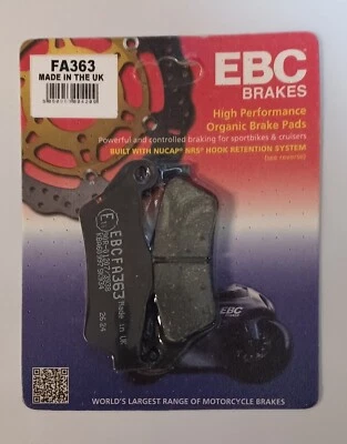 EBC Plaquettes Frein Disque Arrière Organic Pour BMW R NINE T (2014-2022) FA363 - Photo 1/4
