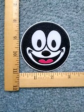 ROUND FELIX THE CAT IRON ON PATCH FREE SHIPPING