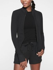 Athleta Shanti Jacket in Powervita, BLACK SIZE M 405475 T0212