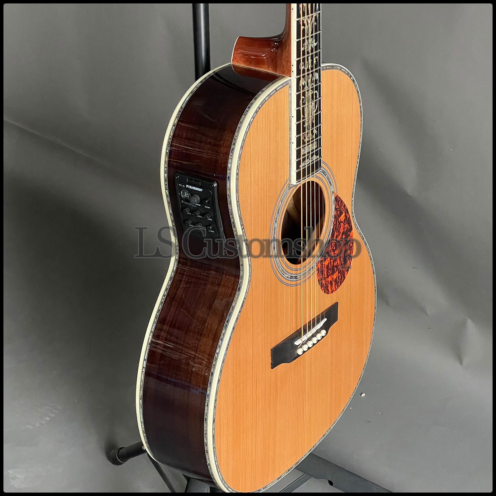 Chitarra Elettrica YG Solid Body – Manico In Mogano E Palissandro Con Intarsi Abalone – Nuova