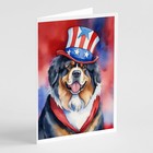 Tibetan Mastiff Patriotic American Cards Envelopes Pack of 8 Dac5809Gca7P