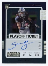 Simi Fehoko Variation Playoff Ticket Rookie Auto /49 2021 Panini Contenders WR