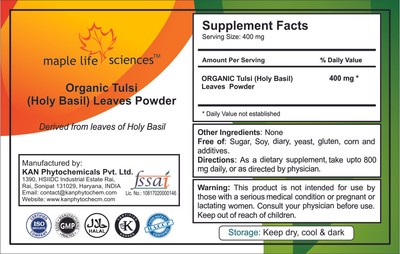 ORGANIC Tulsi Holy Basil Leaf Powder Pure & high quality 