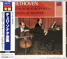 Rostropovich/Richter SEALED NEW 2 CD Beethoven Complete Cello Sonatas Japan OBI