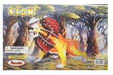 3D Wooden Puzzles, Illuminated Model Self Assembly DIY Creative Toy Lion
