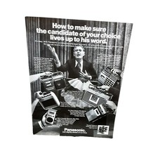 1976 Panasonic Portable Cassette Tape Recorders Original Print Ad vintage 70s