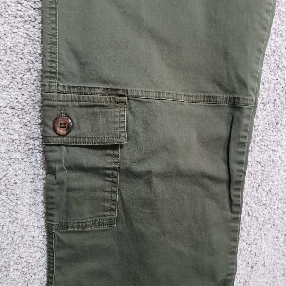Pantalones cargo Columbia para mujer 14 verdes senderismo al aire libre tareas bolsillo 34x30 Foto 4 de 4