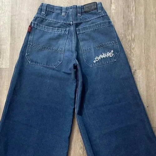 Jnco Unisex Hip-Hop Baggy Casual Fit Deskorolka Denim Retro Szerokie nogawki Spodnie Jeansy - Zdjęcie 36 z 52