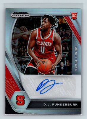 2021 Prizm Draft Picks D.J. Funderburk Silver Auto No.DP-DJF