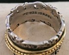 PZ ISRAEL 925 Stamped:  MODERNIST LACE SPINNER STERLING SILVER  RING SIZE 7 — photo 2