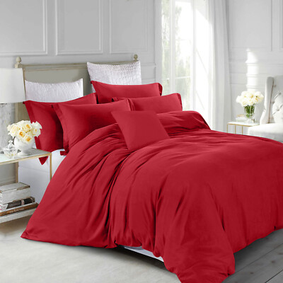 Ultra Soft Duvet Cover Set with Pillow Shams Breathable Bedding Twin Queen King