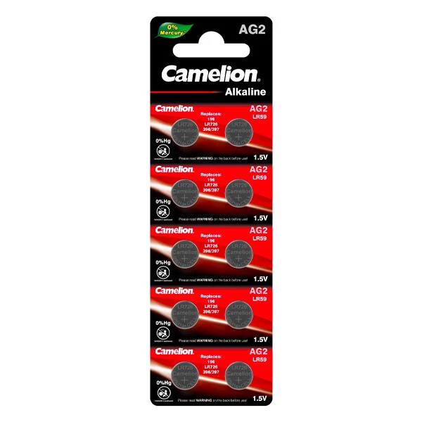 CAMELION LR726 AG2 396 GP96A 196 SR726W G2 CameIion Knopfzellen Batterien MHD bis 10.2029