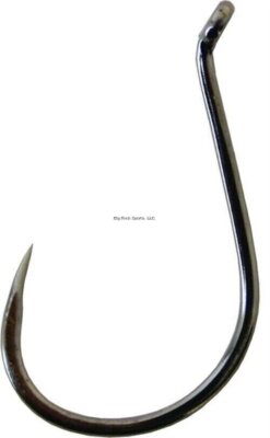 Gamakatsu Octopus Hook #1/0 Needle Point Offset Ringed Eye NS Black 6/Pk 75411