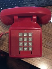 Cortelco - Red - Push Button - Desk Phone - 250047