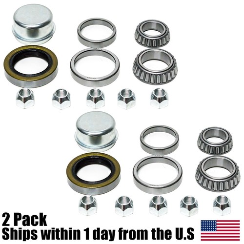 (2) Trailer Wheel Bearing Kits Fits L68149 L44649 3500 1.719'' Spindle