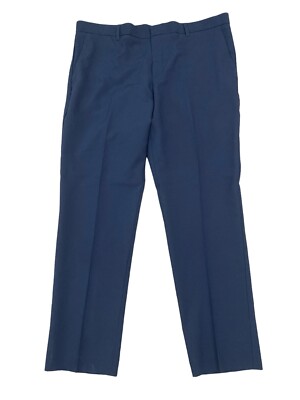 New Mens Perry Ellis Slim Fit Dark Sapphire Blue Work Wedding