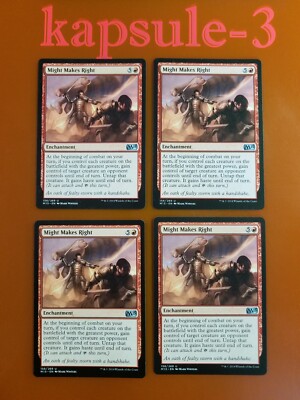 4x Might Makes Right | M15 Magic 2015 | MTG Magic Cards