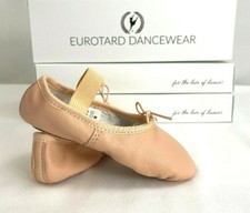 NEW Eurotard Tendu Leather Ballet Shoes A2001C Dance Pink Toddler  Girls SOFT