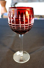 Beautiful Martin & Martin Flash Ruby Glass Wine Hock