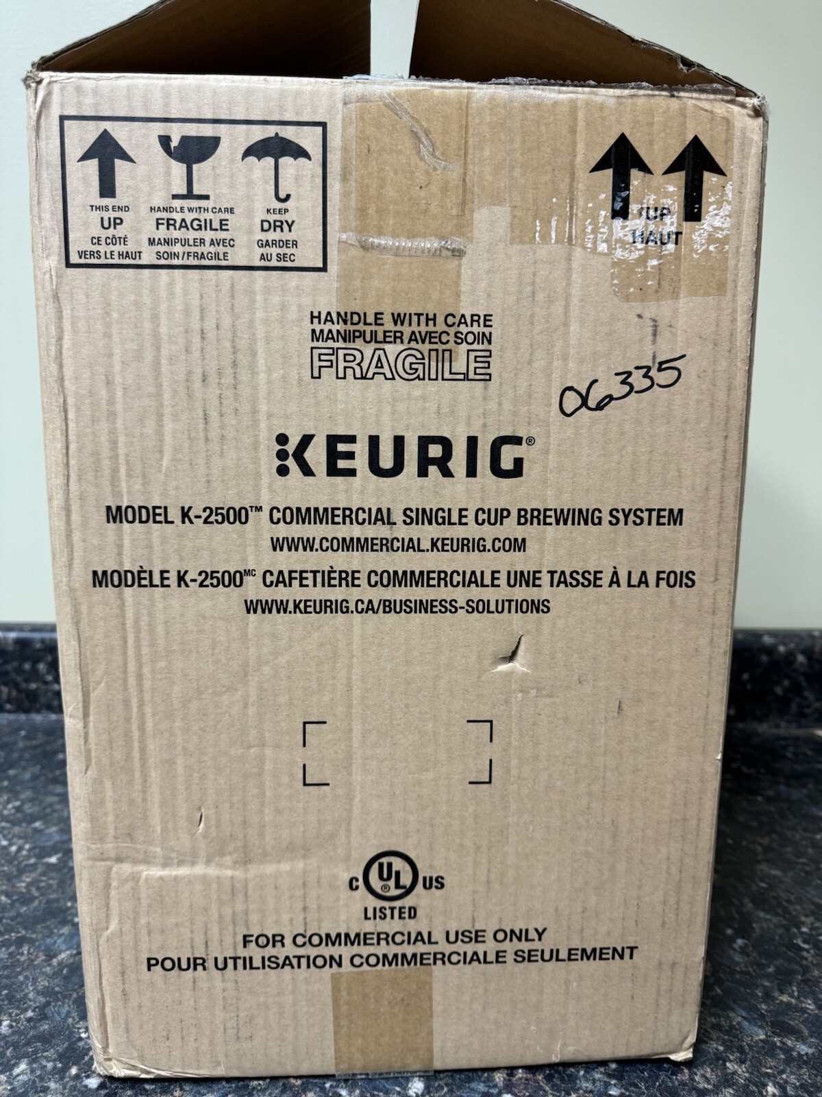 Keurig K2500 Single Serve Commercial Coffee Maker (No Reservoir) 06335